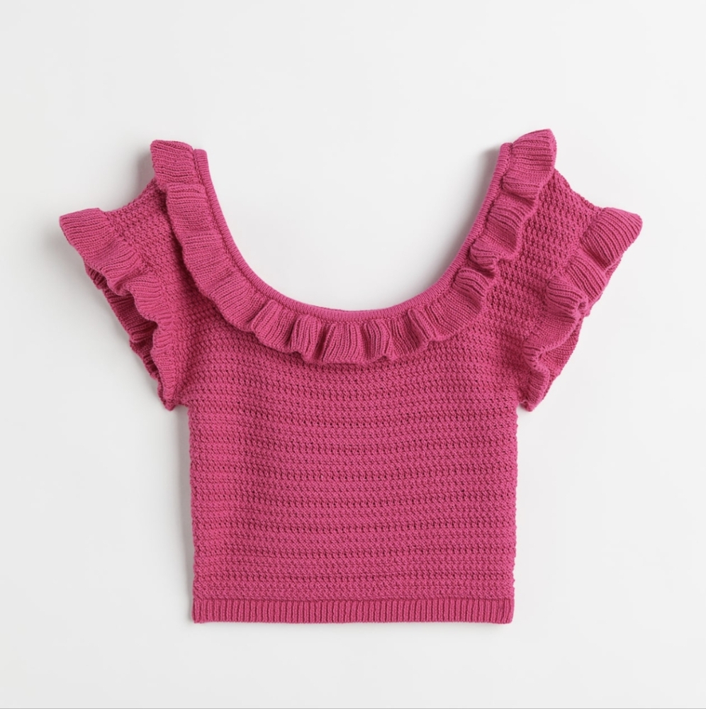 H&M Vibrant Pink Knit Top